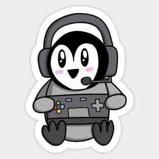 Penguin Gamer Sticker